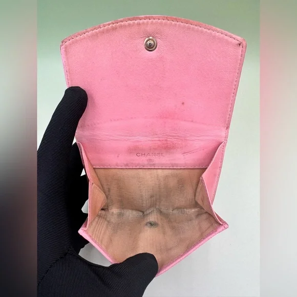 Chanel Pink Caviar Leather Bifold Wallet - Picture 4 of 8